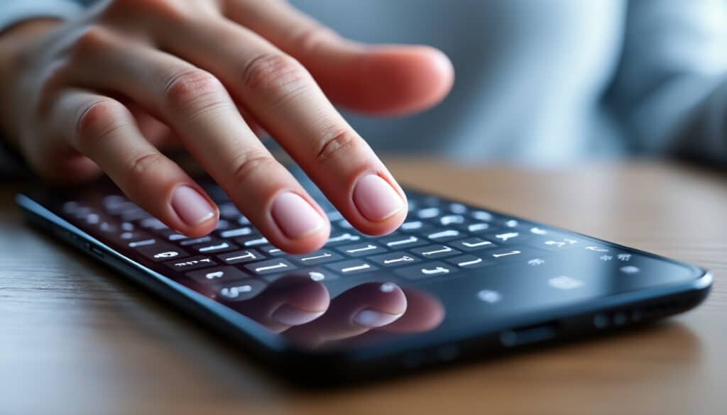 découvrez le clavier haptique qui reproduit la sensation tactile réelle sur les écrans, offrant une expérience de frappe améliorée et plus intuitive.