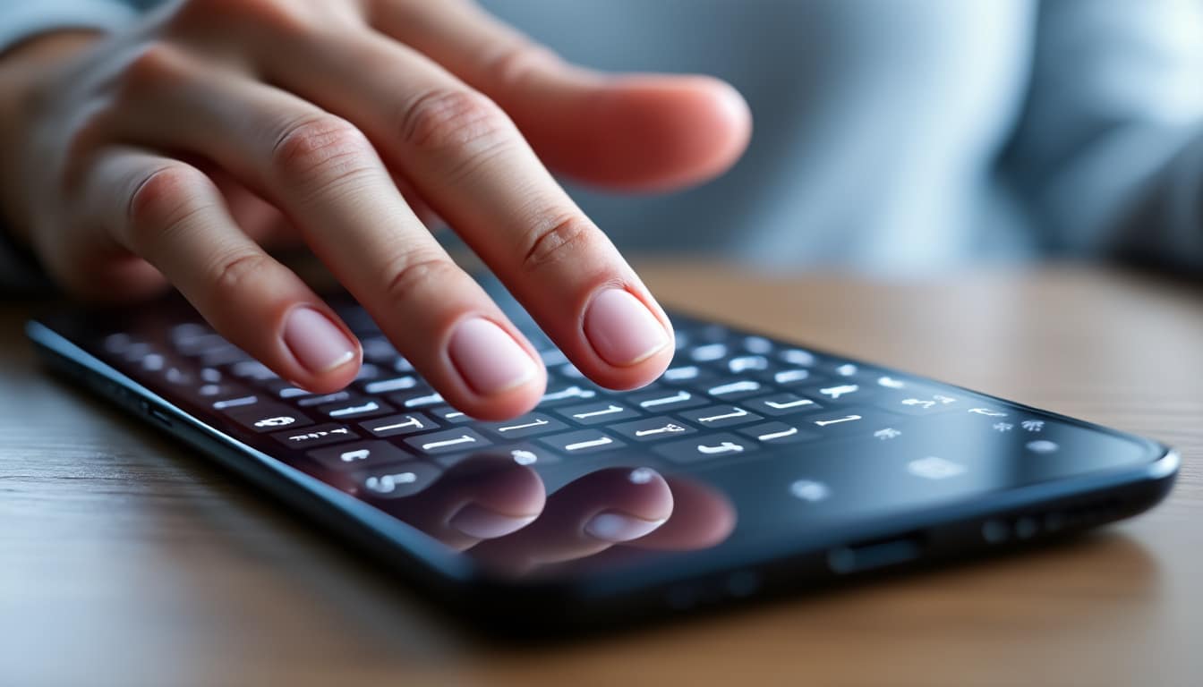 découvrez le clavier haptique qui reproduit la sensation tactile réelle sur les écrans, offrant une expérience de frappe améliorée et plus intuitive.