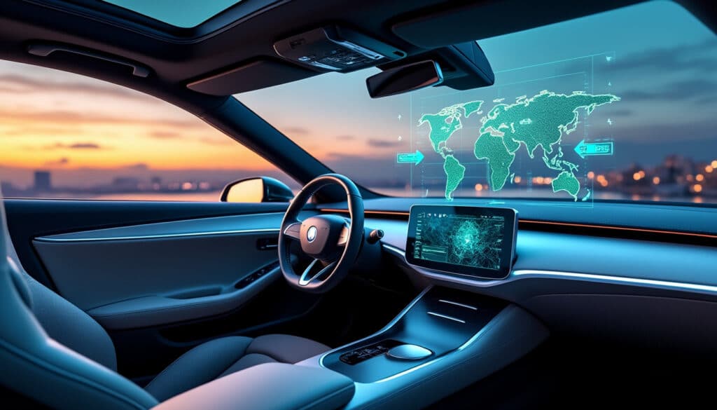 découvrez comment l'holographie révolutionne la navigation en projetant les informations directement au centre de l'habitacle pour une expérience de conduite intuitive et sécurisée.