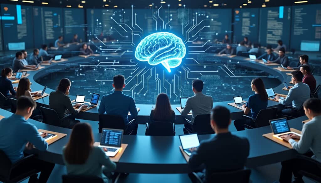 découvrez comment l'apprentissage fédéré permet d'améliorer l'intelligence artificielle tout en protégeant la confidentialité des données des utilisateurs, grâce à un traitement décentralisé.